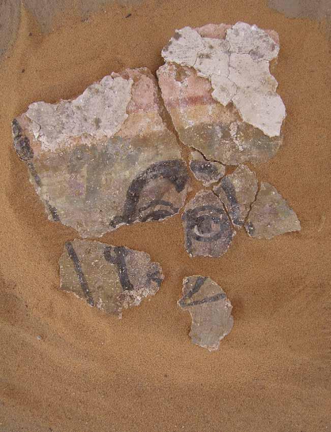Face of a Makurian warrior, fragment of a mural from