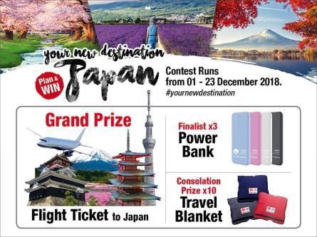 Facebook Contest Your New Destination - Japan In conjunction with Japan Travel Fair 2019, finalists of Facebook contest your new destination Japan will be sharing their 7D6N trips in Japan at the
