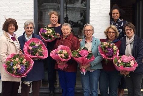 Saying it with flowers On a cold and windy May day eight flower arranging novices turned up at September Flowers in Market Hill Square for the first Royston U3A flower arranging workshop session run
