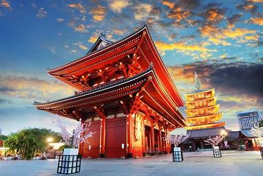 Next we visit Asakusa district, and visit Senso-ji Temple. This is Tokyo s oldest temple, and is dedicated to Kannon, the Buddhist goddess of mercy.