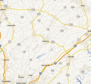 Location Infrastructure Oneonta is located in North Central Alabama in Blount County.
