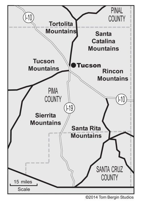There are six mountain ranges within 40 miles of downtown Tucson.