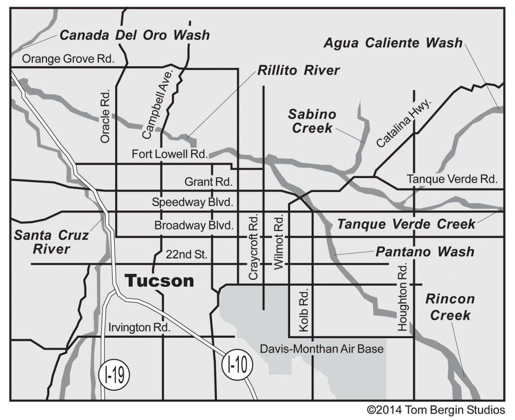 Historical Critical Resources There are six principal waterways in the Tucson area.