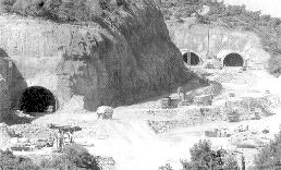 Railway tunnel Trikokia, section Theotokos-Dimitra, D=10m, L=5120m, D=6m with L=2500m.