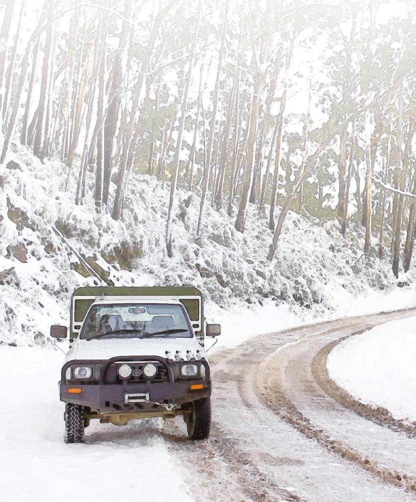 7th -10th august mt skene snow trip Touring over scenic Mt Skene for an iconic snow drive as guests of the Gippsland 4WD Club.