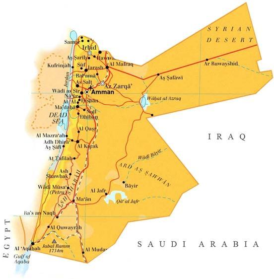 Jordan Facts Monarchy Area 89,300 sq km