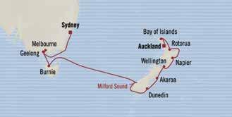 DAZZLING DOWN UNDER AUCKLAND to SYDNEY 14 days Feb 15, 2019 REGATTA FREE - 8 Shore Excursios FREE - $800 Shipboard Credit Ameities are per stateroom Feb 15 Aucklad, New Zealad Embark 1 pm 7 pm Feb 16