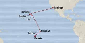 Hoolulu, Oahu 8 am 11 pm Mar 26 Nawiliwili, Kauai 7 am 4 pm Mar 27-31 Cruisig the Pacific Ocea Apr 1 Sa Diego, Califoria Disembark 8 am Nawiliwili Sigature Sailig Bridge Games A America Cotract