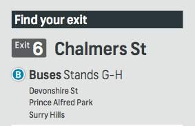 ) be used to assist in differentiating this new stop on Chalmers Street, as well as resolve name abbreviations that will be required for this recommended stop name.
