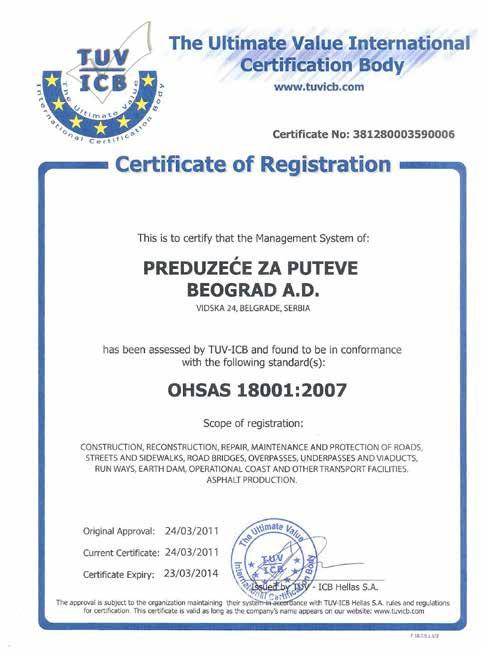 quality assurance certificate ISO