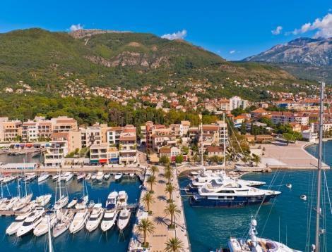a luxury marina and a resort complex Porto Montenegro.
