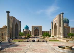 Day 7, Wed: Samarkand Tashkent (train) Samarkand is situated in the valley of the river Zerafshan. It is the second largest city of Uzbekistan and is of the same age as the city of Babylon or Rome.