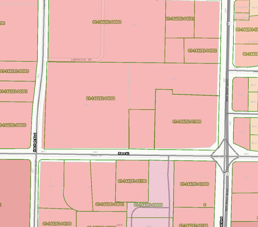 Survey of Subject Property Zoning Map Lot 1 Lot 2 This property is zoned C-3.