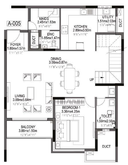 A-005 3 BED + Maid Room Duplex A-005 -