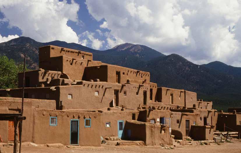 Taos Pueblo is an ancient pueblo about one mile north of the modern city of Taos, New Mexico. The pueblo has been designated a UNESCO World Heritage Site.