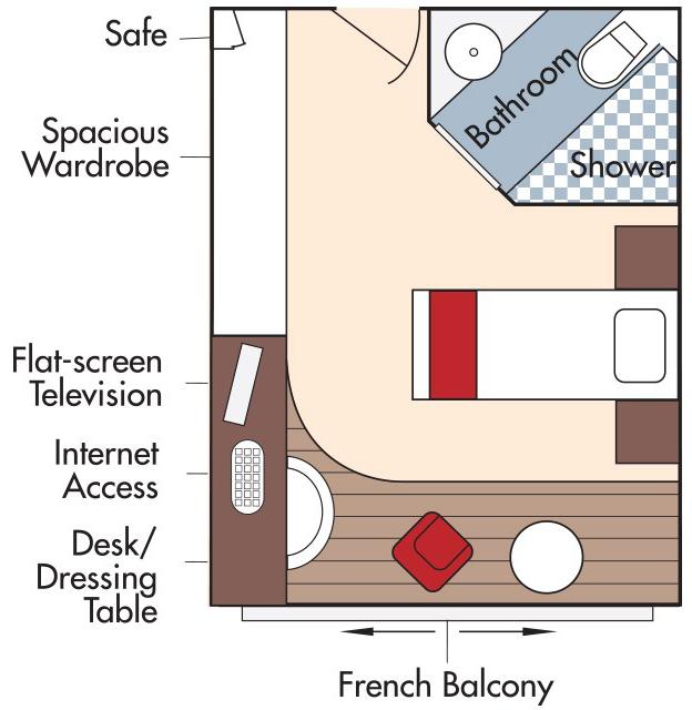 Stateroom: Category S Size: 140 sq. ft.