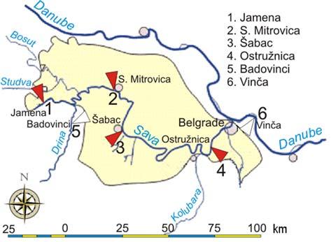 Distribution of stable isotopes in the River Sava in Serbia S131 Table 2.