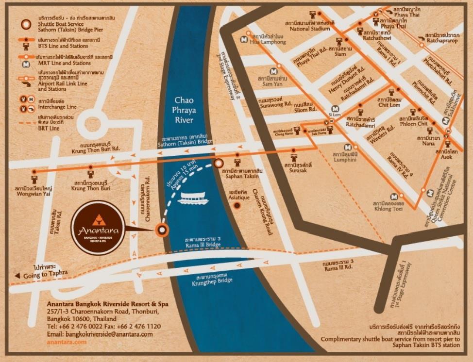 Maps Hotel Antara Bangkok Riverside