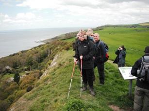 A steep, very steep in places, climb up St Catherine s Hill for the stunning views of the southwest coast of the island and the chalk cliffs by The Needles.