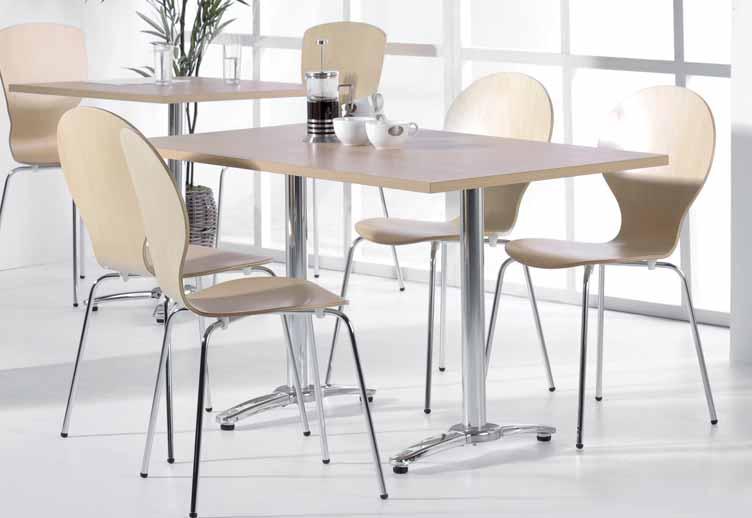 Café & istro Tables Chrome Leg Round Meeting/Leisure aluminium table with Chrome Leg Design.