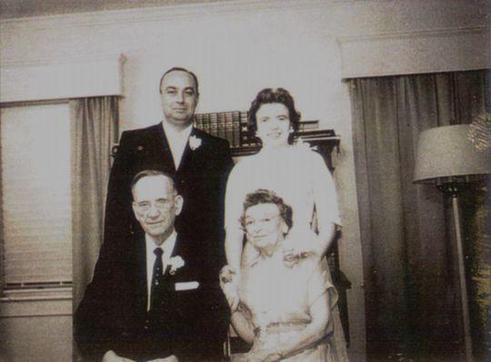 Back Row: L To R: Robert Quillen Chick Childress & his wife Nancy Jane (Clark) Childress.