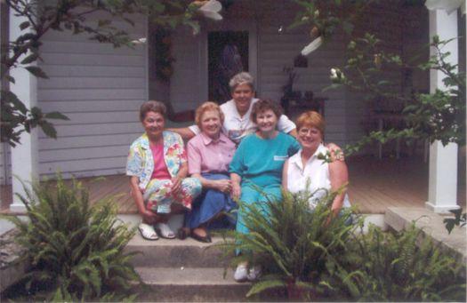 L to R: Mary Nell Denny Davis, Nancy Ann Clark Childress Martha Naoma Denny Buttrey Lewis, and Janey Sharpe