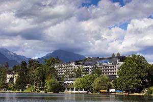 This first class hotel is located in the center of Bled, on the shore of