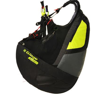 Components of the Gingo Airlite Back Protection The Gingo Airlite is a harness with a built-in airbag.