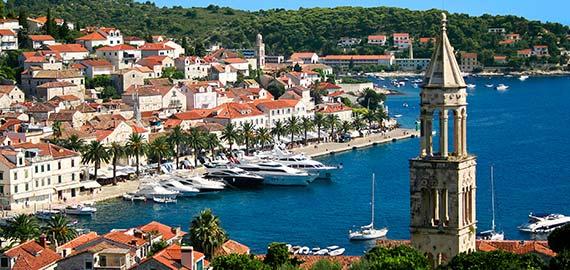 Arrive at Stari Grad and drive to nearby Hvar Town. On arrival in Hvar town, check in to your hotel, which overlooks the shimmering blue sea.