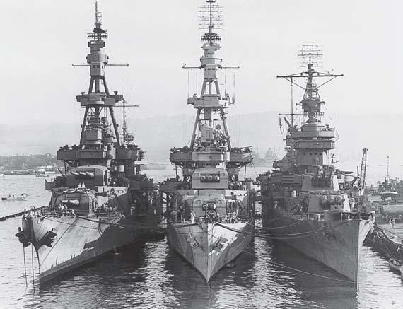 The two cruisers to the left are the first-generation treaty cruisers Salt Lake City and Pensacola. Inboard of them is the third-generation New Orleans.
