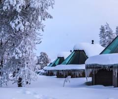 Located in North East Finland, the Northern Lights Village sits on the outskirts of the ski resort of Saariselkä.