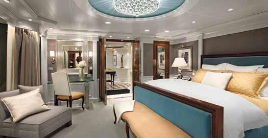Suites & Staterooms SPACE IS THE ULTiMATE LUXURY Creatig the ultimate i luxury, the geerous proportios of our suites ad staterooms are decorated with traditioal hardwoods, rich fabrics, fie
