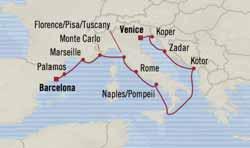 2,169 4 FREE Shore US$400 Adriatic Medley Venice to Rome 7 days 23 Oct 2019 SIRENA Penthouse 3,919 3,019 Veranda