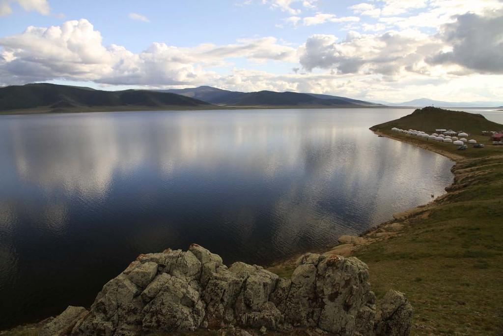 WHITE LAKE Terkhiin Tsagaan Nuur, or White Lake in English, is a stunningly beautiful lake in a rugged volcanic area.