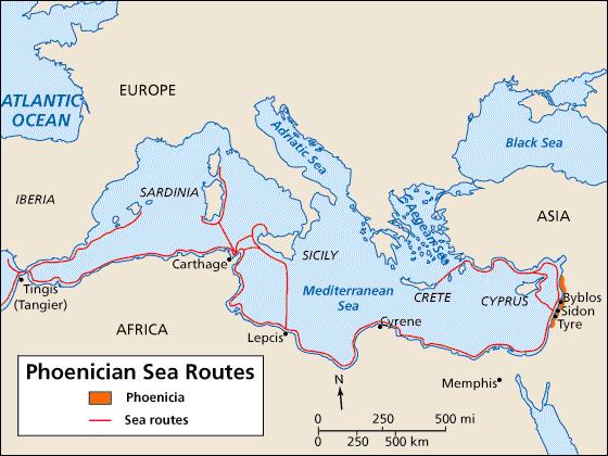 The idea: The Phoenicians Route (Italian Ministry of Tourism 1994) The