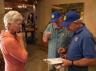 Using some of the cash contributions, Rotarians also bought food for local chefs to