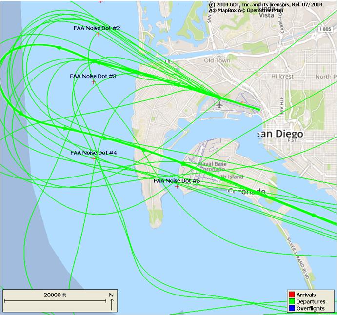 6% TOTAL 18 100% Early Turns to Right Over Mission Beach Close to Noise Dot (within 1,500 ft) 41 68% Pilot Deviation 9