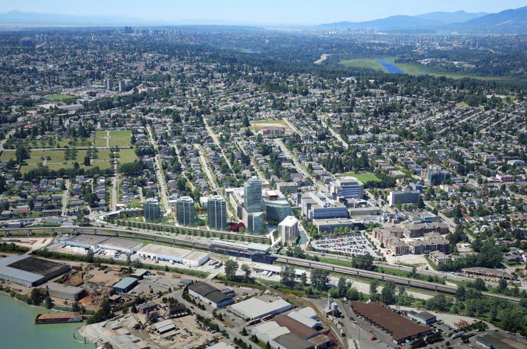 Previously home to the Labatt s Brewery, the Brewery District is strategically located across from the Sapperton SkyTrain station and directly across from the Royal Columbian Hospital.