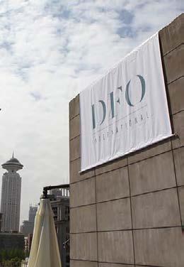 The top 2 floors, with roof-top terrace overlooking Shanghai skyline and Suzhou River, was dedicated to DFO.