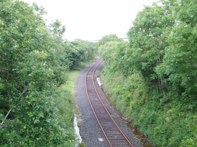Okehampton by running in an anticlockwise loop around residential roads on the east side of the town. An extension of just over half a mile would take it to the proposed station as well.
