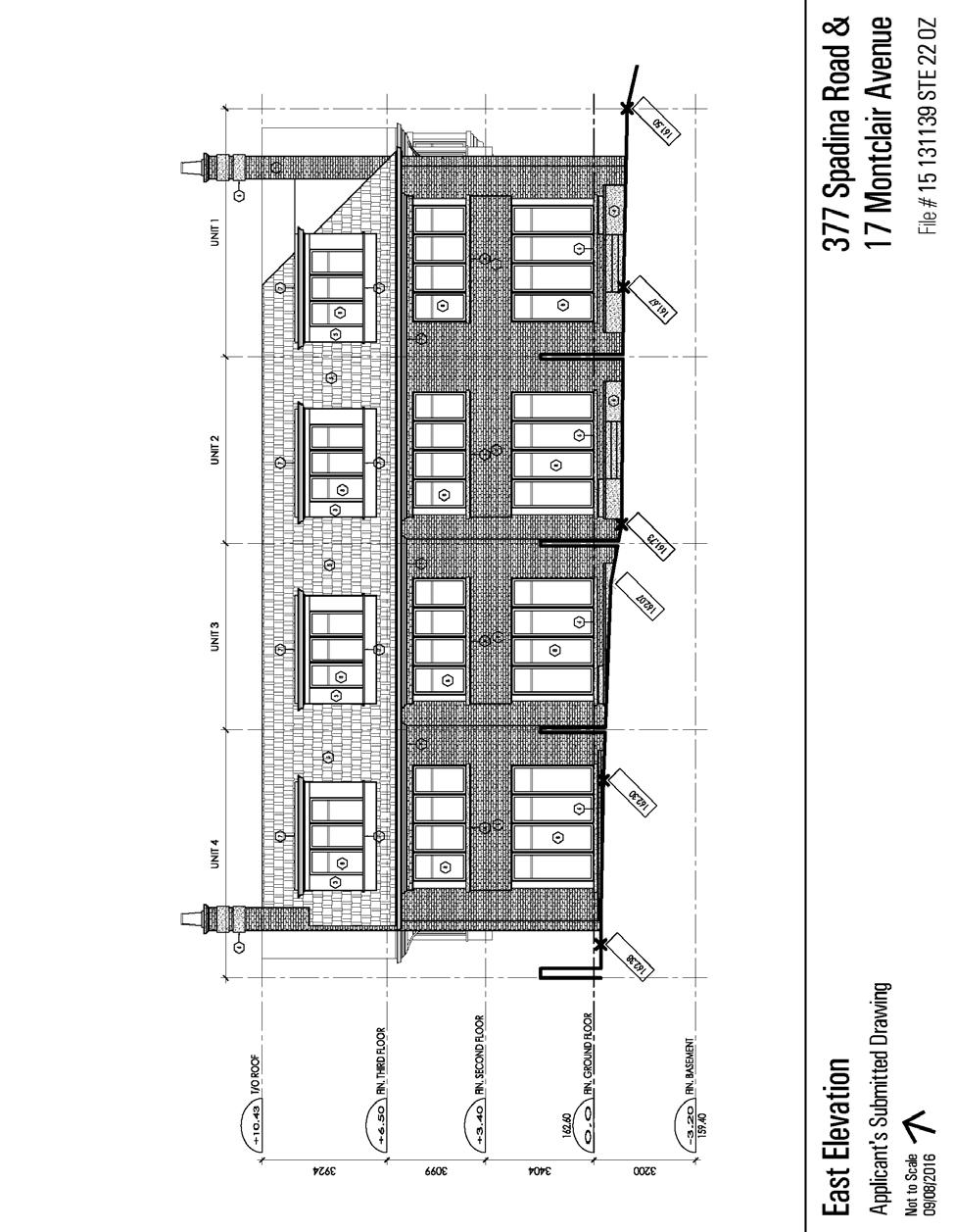 Attachment 4: East Elevation (Townhouses) Staff