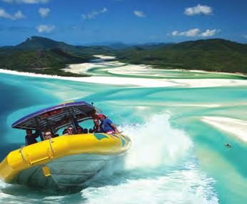 Afternoon Activity - take an exciting & thrilling ride out on Ocean Rafting to Whitehaven beach where