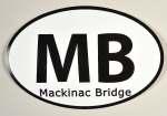 Euro Sticker Mackinac Bridge Process Blue 1.