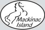 Sticker Mackinac Island Horse Black