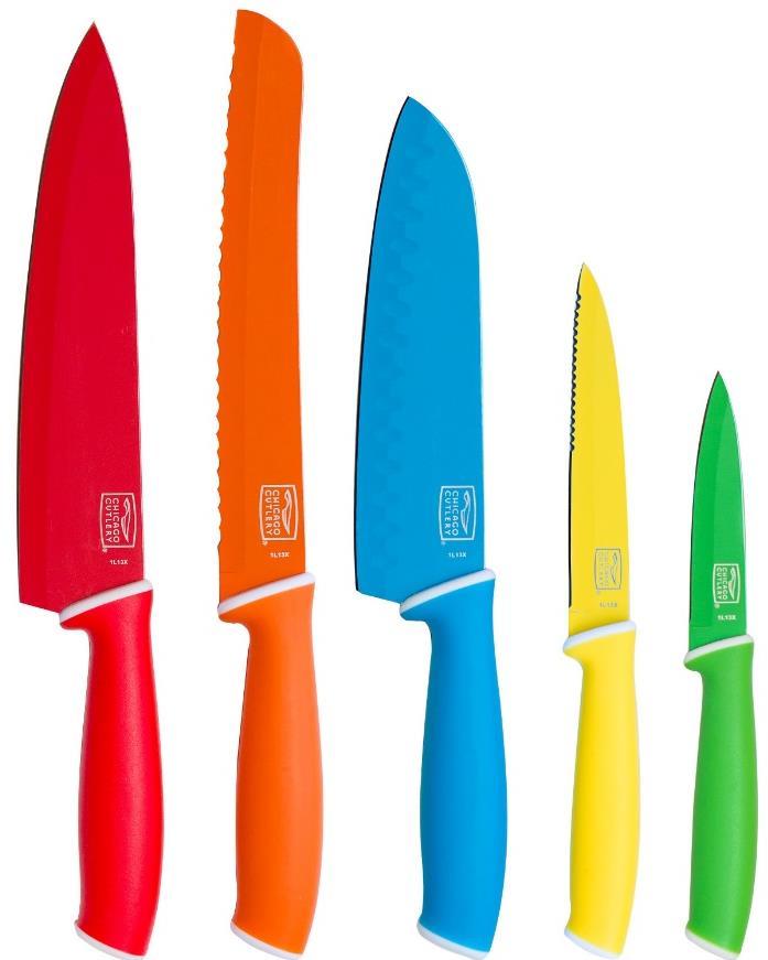 Vivid VIVID FEATURES & BENEFITS: Colored Soft Grip Handle : Most preferred handle type; grip the knife comfortably Stamped Colored