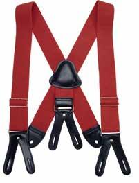 95 BH104 Leather Fireman s Suspenders 39 1 /2"-48 1 /2" $58.95 TRADITIONAL SUSPENDERS MATERIALS: u Straps: Polypropylene red, heavy-duty elastic, u 2" wide,.