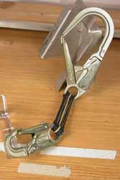 Easy-to-operate double locking snap hooks are located at each end of the strap. The XL hook on one end will open to 2.5" to accommodate any ladder rung.