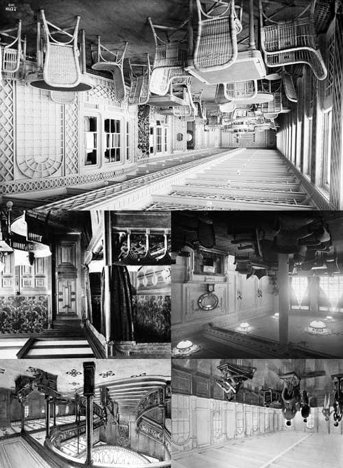 The Titanic also came equipped with Turkish baths, a full-size squash court, a verandah café with palm courts, tea gardens, smoking rooms, a gymnasium, a dark room for developing pictures, four