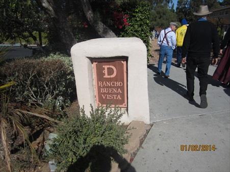 Marker for the Rancho Buena Vista The 14 Touring on Mac's trailer After lunch most drove on to Craig & Barbara