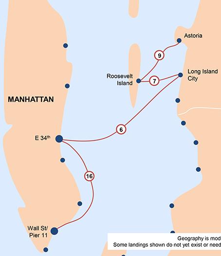 NEIGHBORHOOD INFO NYC Ferry - Astoria Route The Astoria route of the East River NYC Ferry opened in August 2017 and connects the neighborhood with hubs on